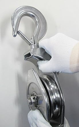 76.0mm pulley with hook (stainless steel) EA987SR-3