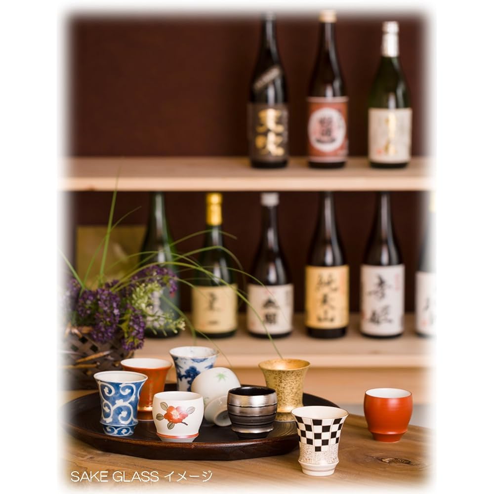 Arita Ware Takumi no Kura Sake Cup "SAKE GLASS" Dyed Shochiku Bai (Anti) T802