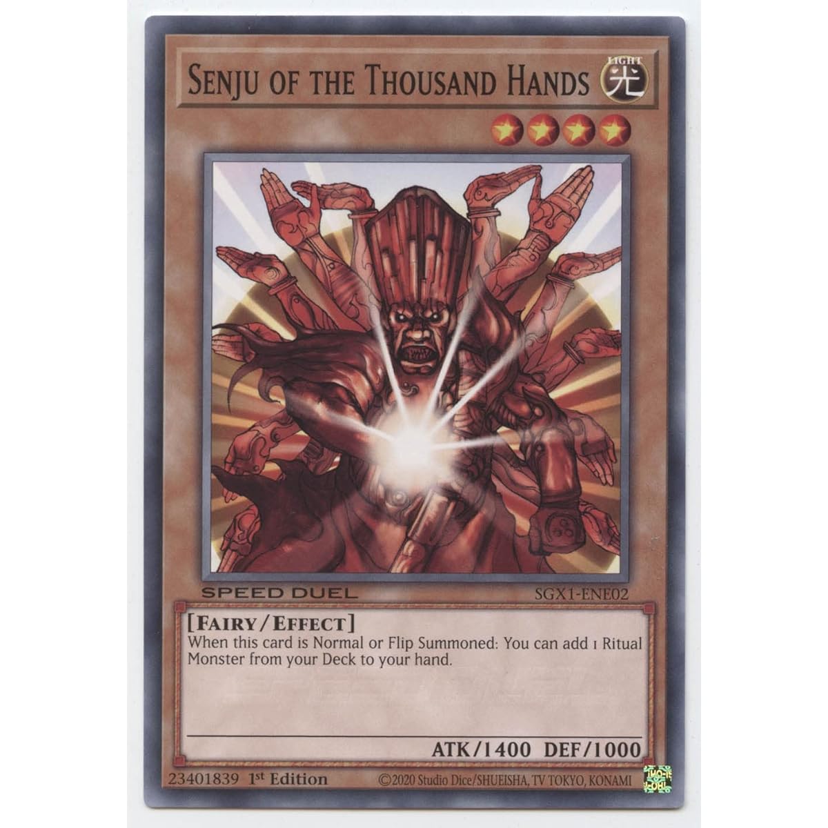 Senju of a Thousand Hands - SGX1-ENE02 - Common - First Edition