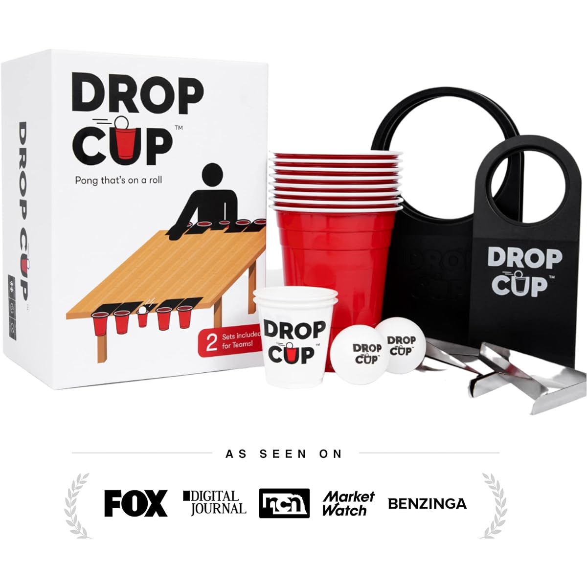 Drop Cup - Pong on a Roll - Family Friendly Party Games - Adult Party Games
