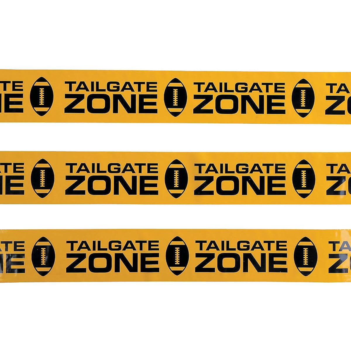 Fun Express Tailgate Zone Warning Tape for Parties, Party Decorations, Hanging Decorations, Streamers, Party, 1 Piece