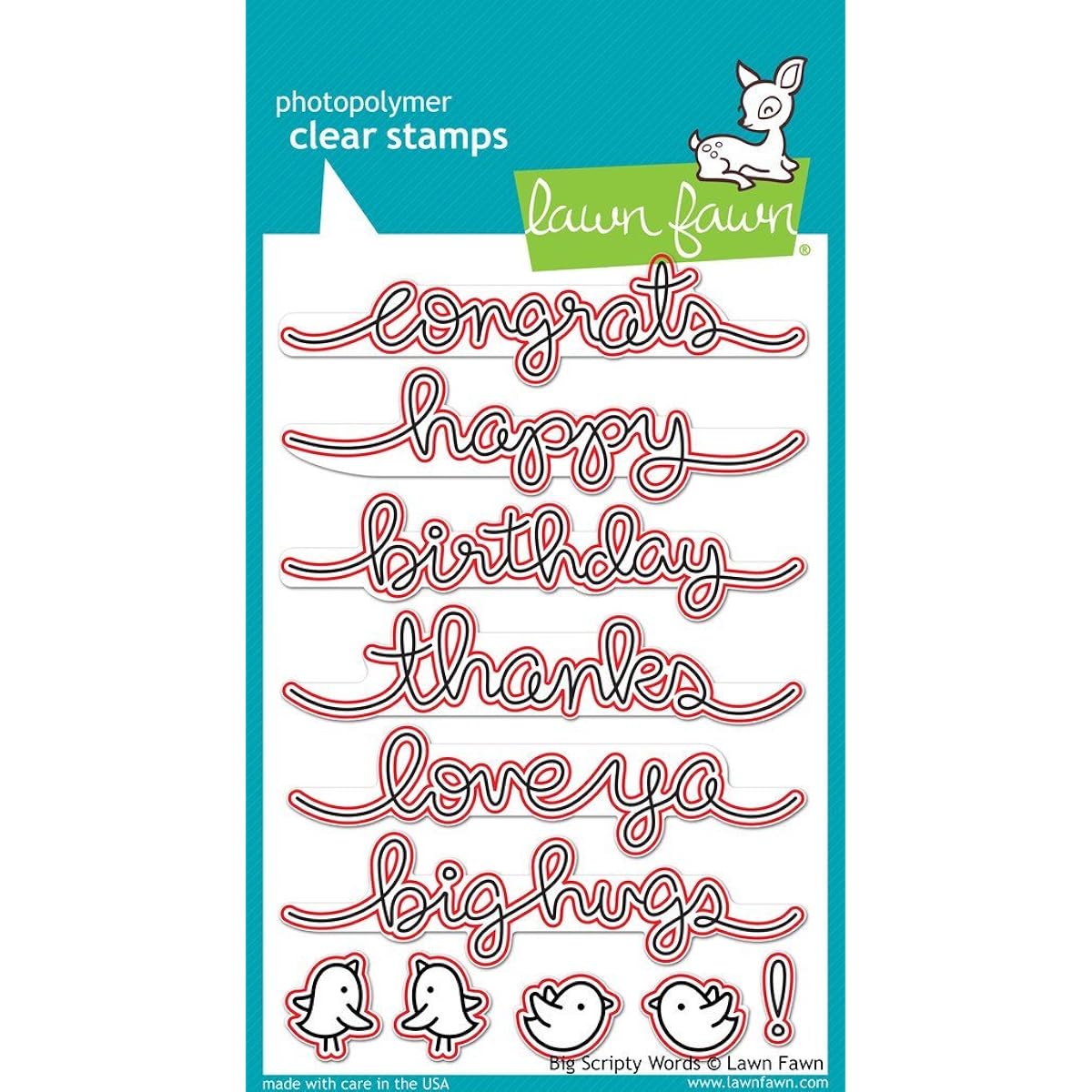Lawn Fawn Big Scripty Words Stamp (LF1171) and Die (LF1172) Set