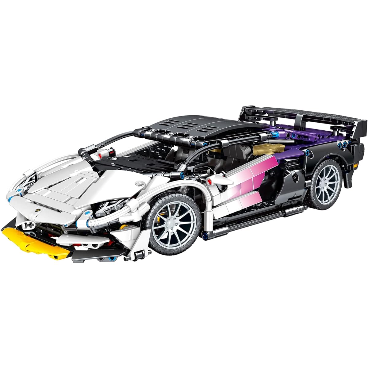 Super Sports Car Building Kit 1:14 Scale MOC Car Model Building Blocks Toys for Adults Collectibles Race Cars for Ages 8+ Boys Adults (1337 Pieces)