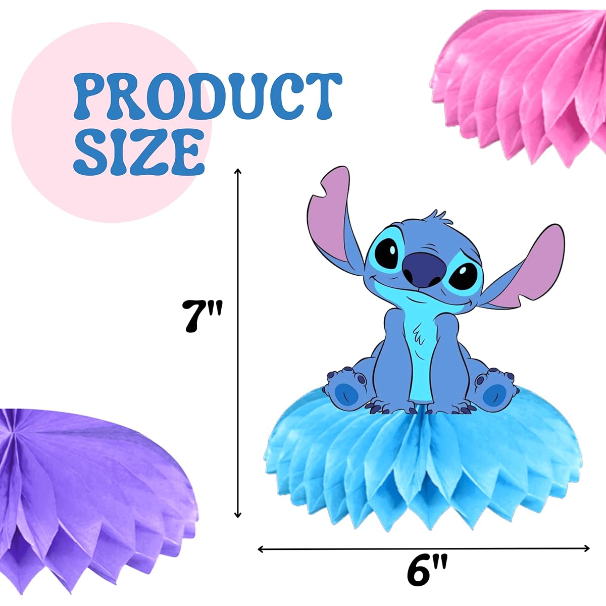 9 Pieces Stitch Honeycomb Centerpieces Table Honeycomb Centerpieces Lilo and Stitch Centerpieces Table Decorations Stitch Birthday Party Supplies Decorations