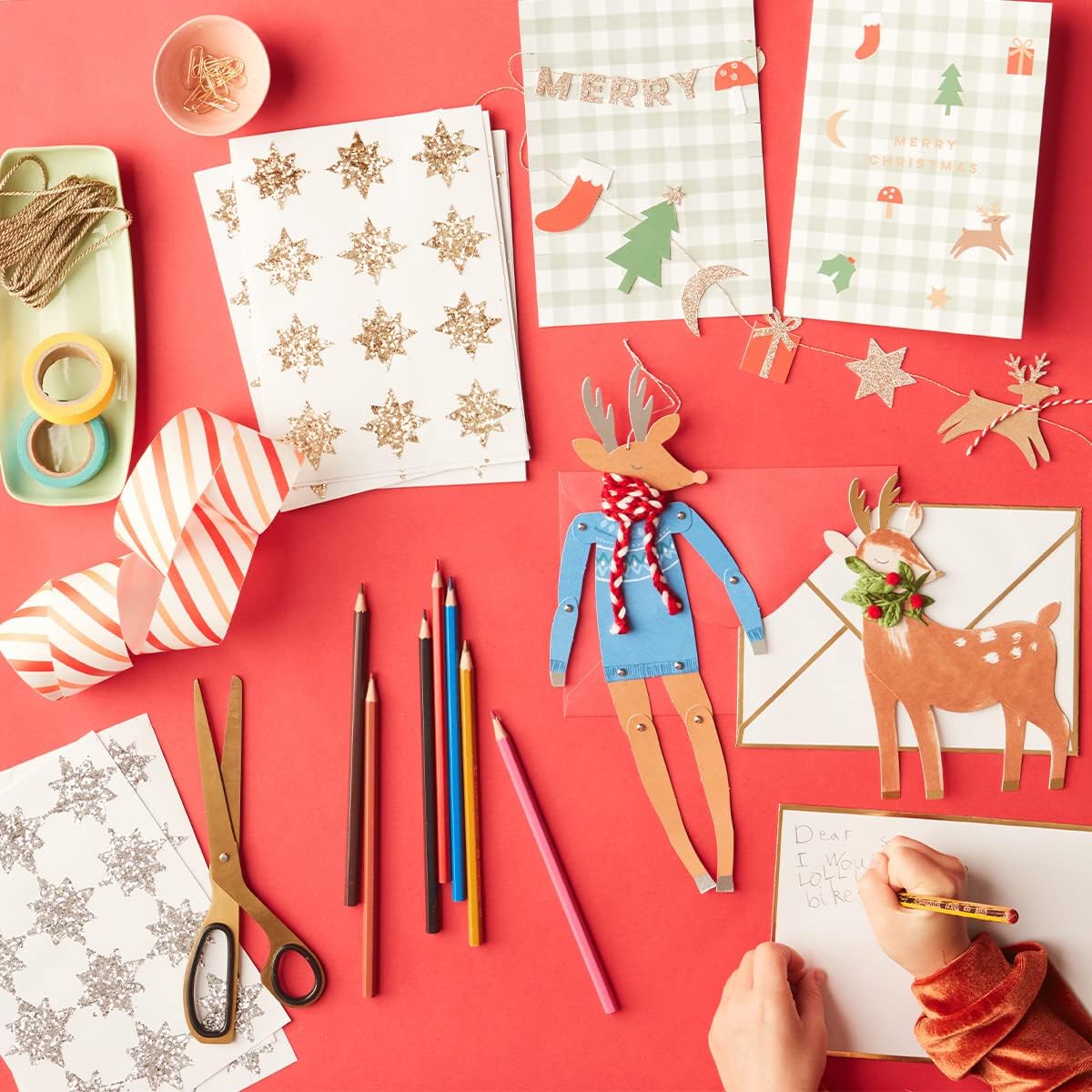 Meri Meri Dancing Reindeer Christmas Cards (1 Pack)