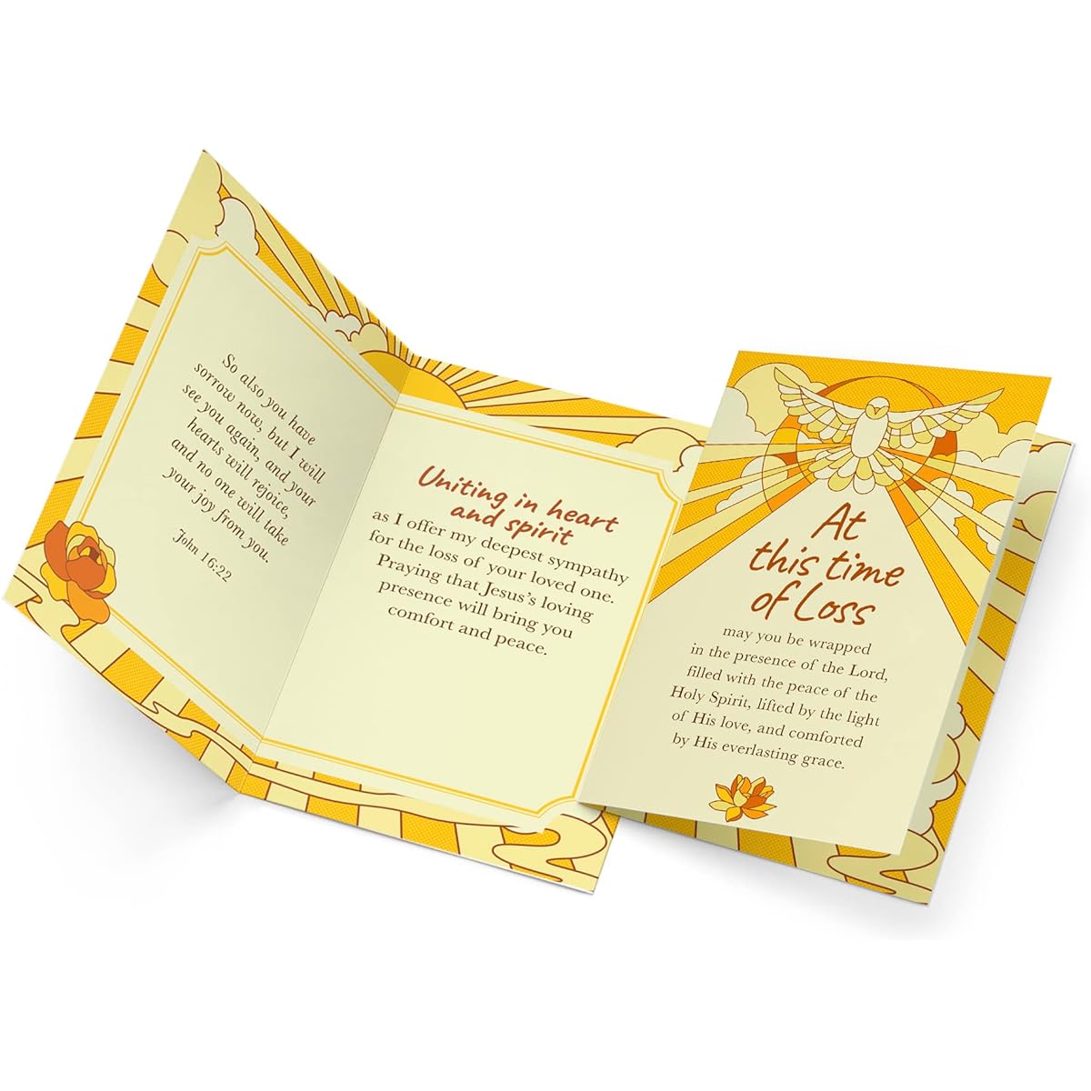 12 Pack Religious Sympathy Cards Prime Greetings Made in the USA on Eco-Friendly Thick Card Stock with Premium Envelopes 5" x 7.75" with Protective Envelopes