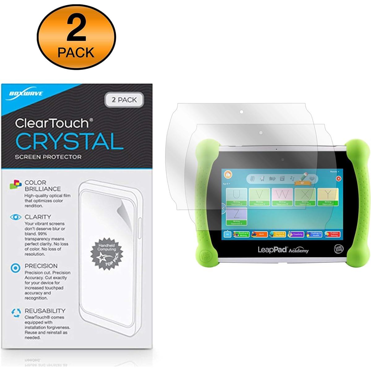 BoxWave Corporation Leapfrog LeapPad Academy ClearTouch Variation, Crystal Clear (2-Pack), bw-863-20379-0