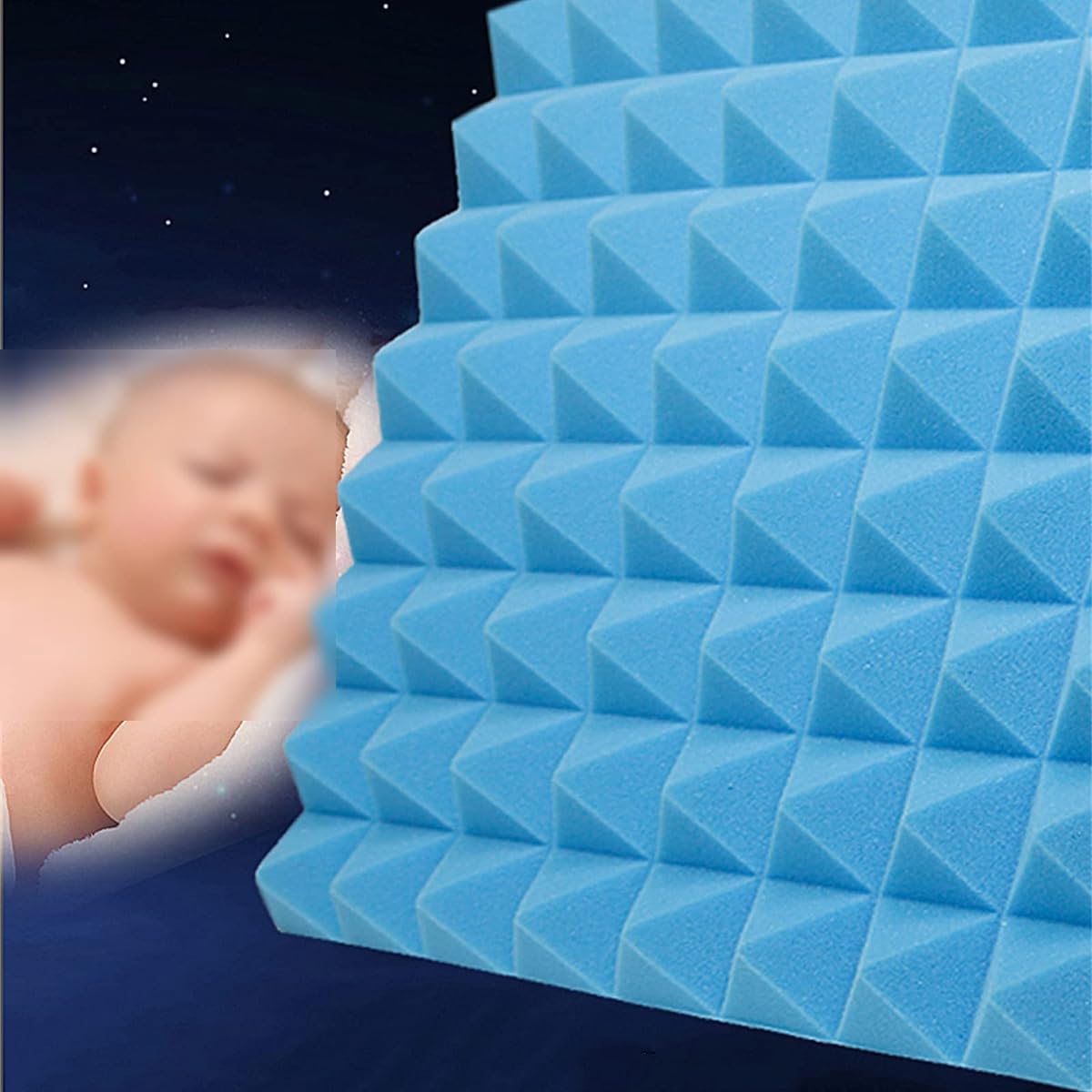 Soundproof Foam Board, Studio Soundproof Wall Tiles 50*50*5CM High Density Sound Absorption Panel Game Room Music Studio Soundproof Pad (D 50*50*5CM) (A 50*50*5)
