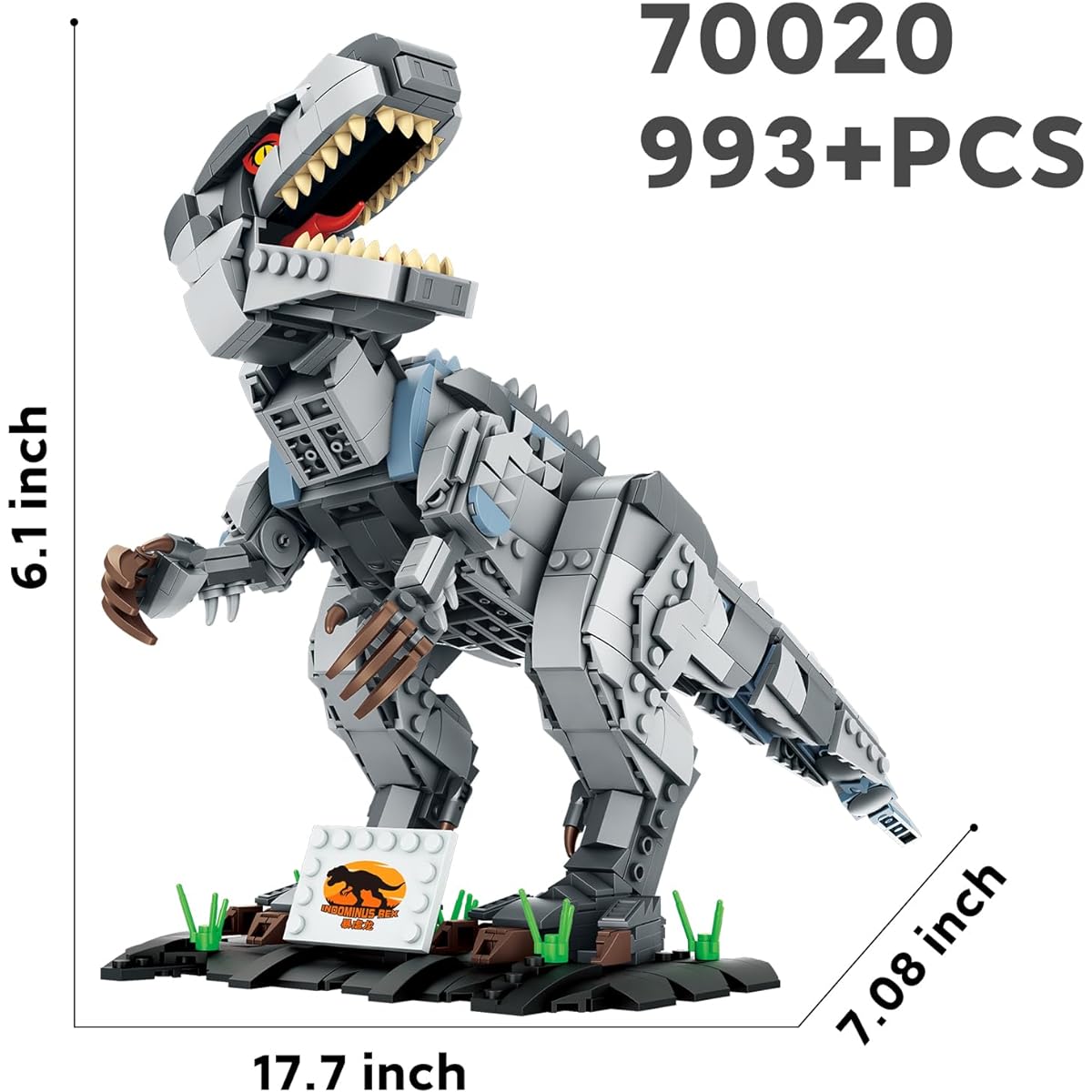 KEAOOD Dinosaur Building Set 70020 Tyrannosaurus Building Toy Dinosaur Collection Model Kit T-rex Building Kit for Adults Girls Boys Ages 6+