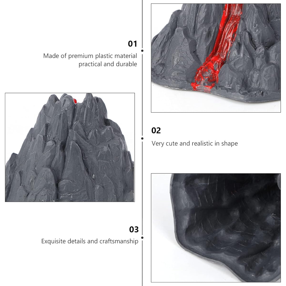 Toyvian 10 Pieces Volcano Toy Volcano Kit Volcano Toy Birthday Party Supplies Volcano Eruption Model