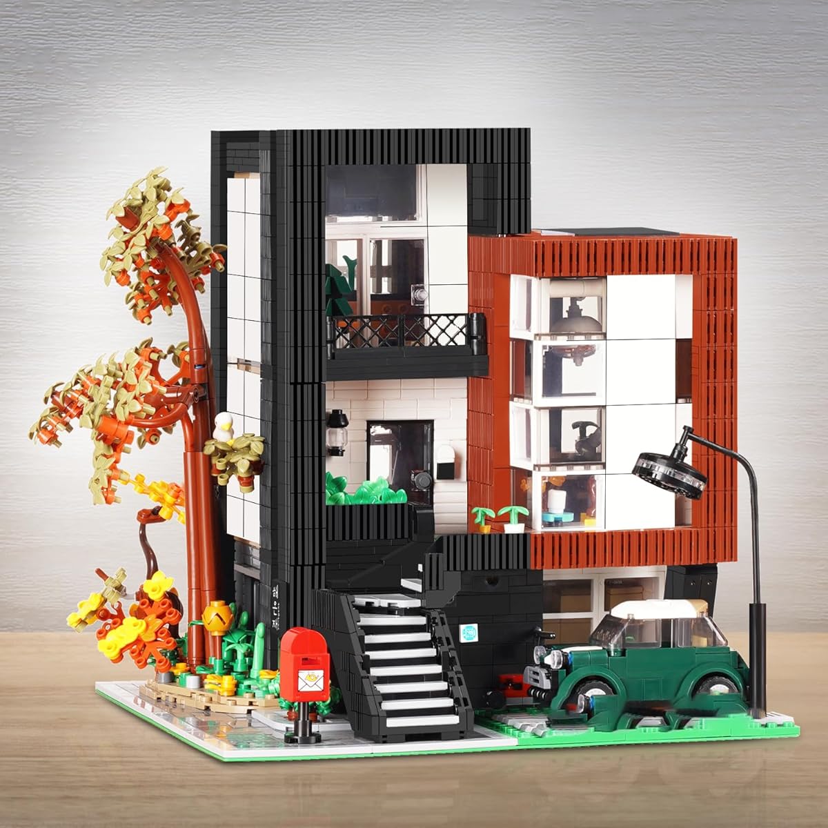 MISINI 10205 HEA-On-Jea Modern Korean Villa Block Building Set 3300 Blocks Family House Blocks Toy Educational Toy Street View City Building Model Construction Toy House Adult Block Toys for Boys Girls Ages 6+