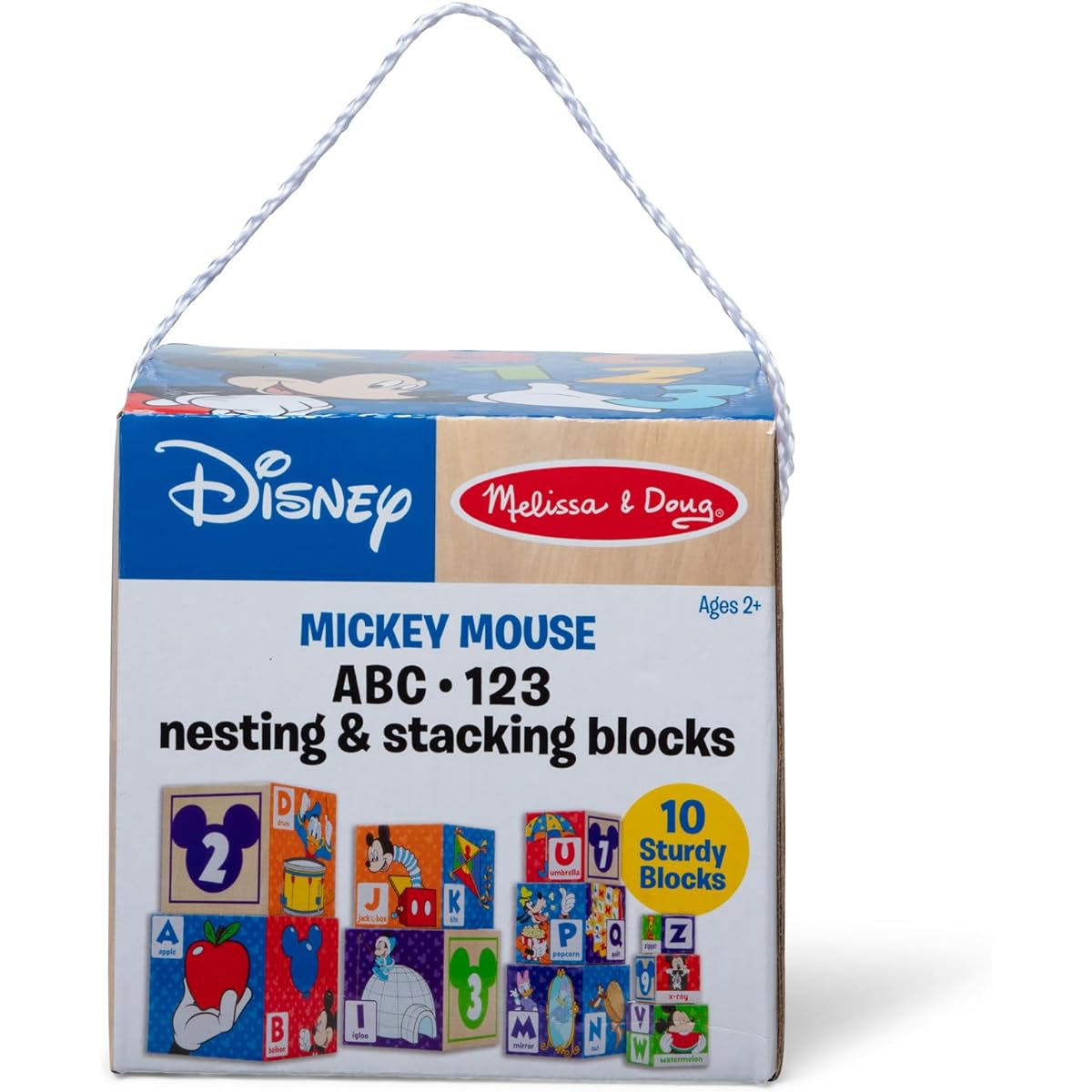 Melissa & Doug Disney Mickey Mouse ABC-123 Nesting & Stacking Blocks