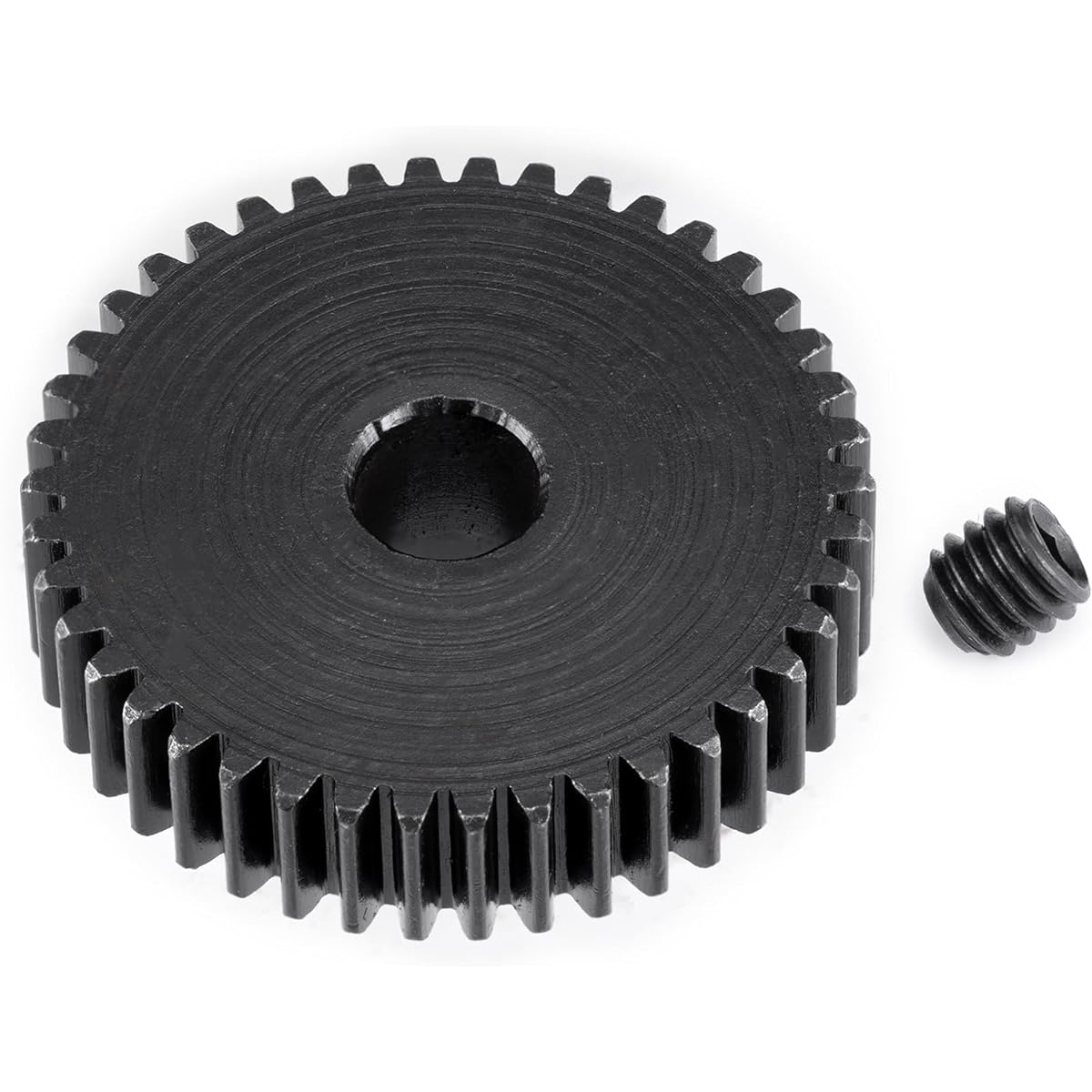 BRKRC Steel 48P Motor Gear 5mm Bore 40-45T Pinion Gear for 1/10 1/8 1/6 1/5 RC Buggy Monster Truck Drift Car Off-Road Crawler Parts (42T)