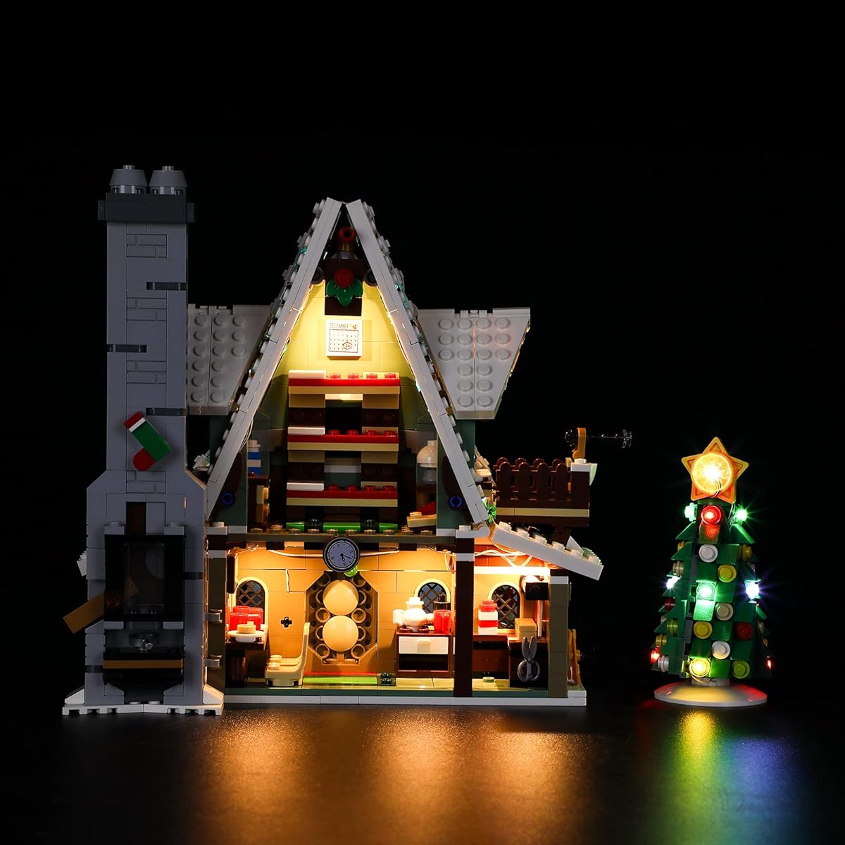 Lightailing LED Light Set for Christmas Winter Village Elf's Clubhouse Building Blocks Model - LED Light Kit for Lego 10275 (Not Included)