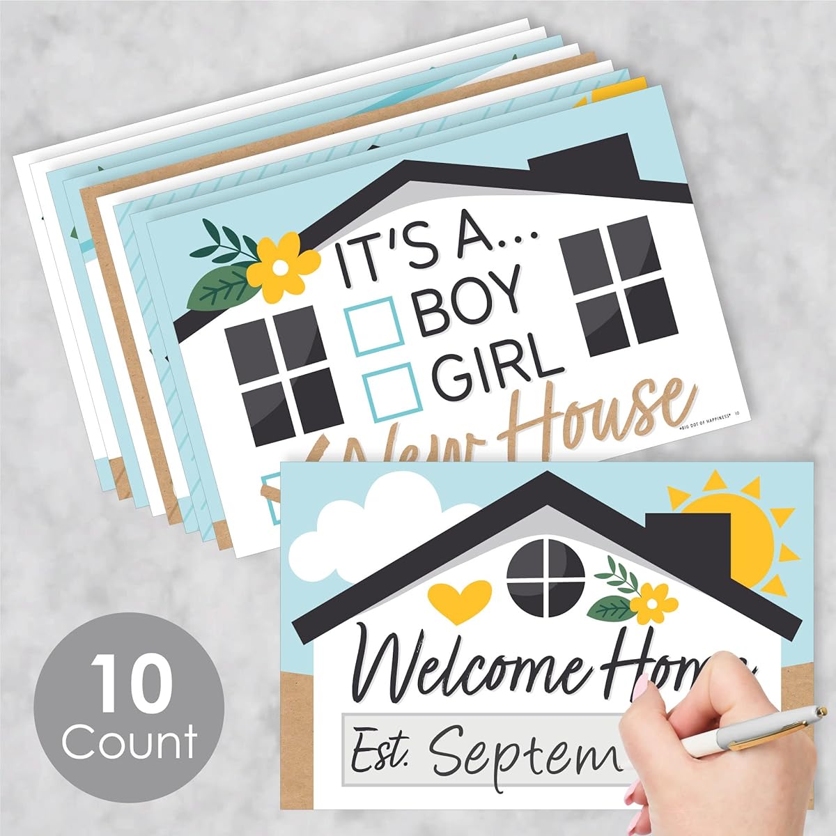 Big Dot of Happiness Welcome Home Housewarming Photo Prop Signs 10 Pieces