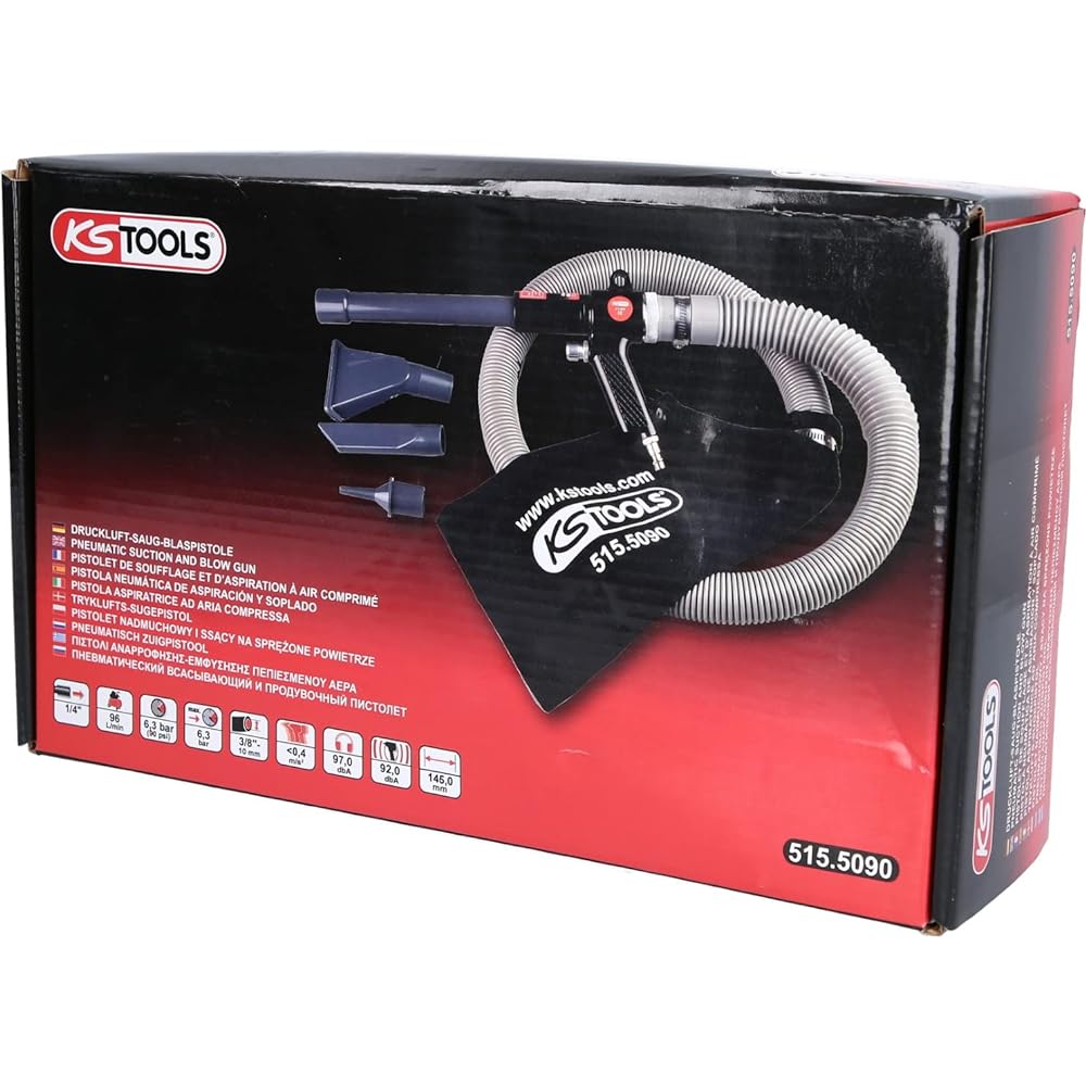 KS TOOLS Pneumatic suction and blow gun 145mm 515.5090