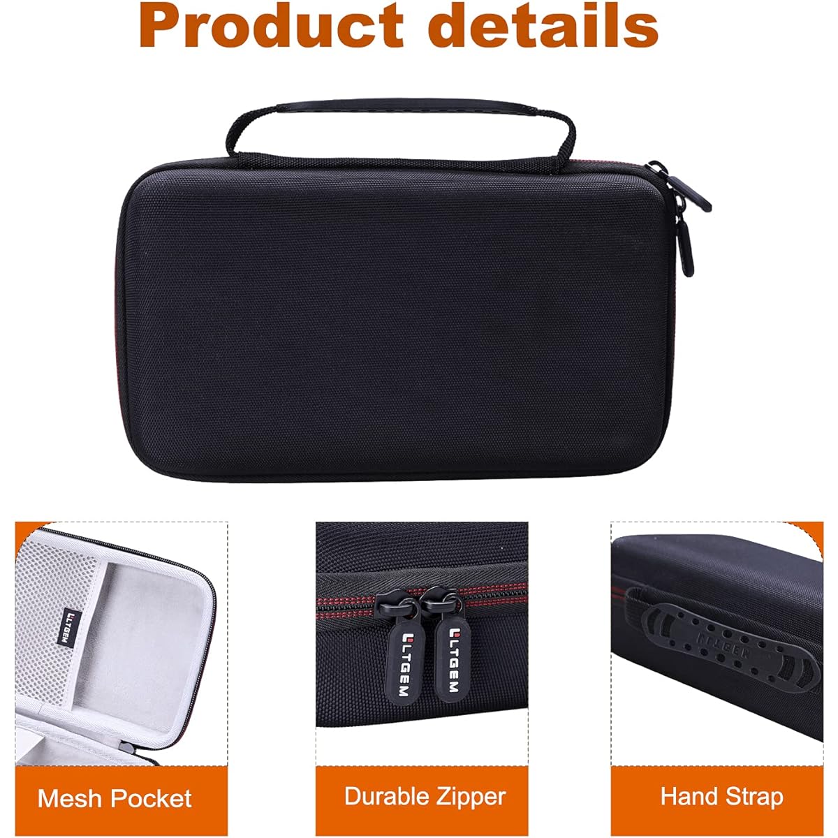 L LTGEM EVA Hard Case for Zoom H8 8 Input 12 Track Portable Handy Recorder - Travel - Protective Carry Storage Bag