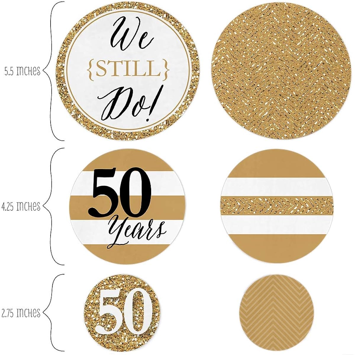 We Still Do - 50th Wedding Anniversary Party Table Confetti Set - 27 Count