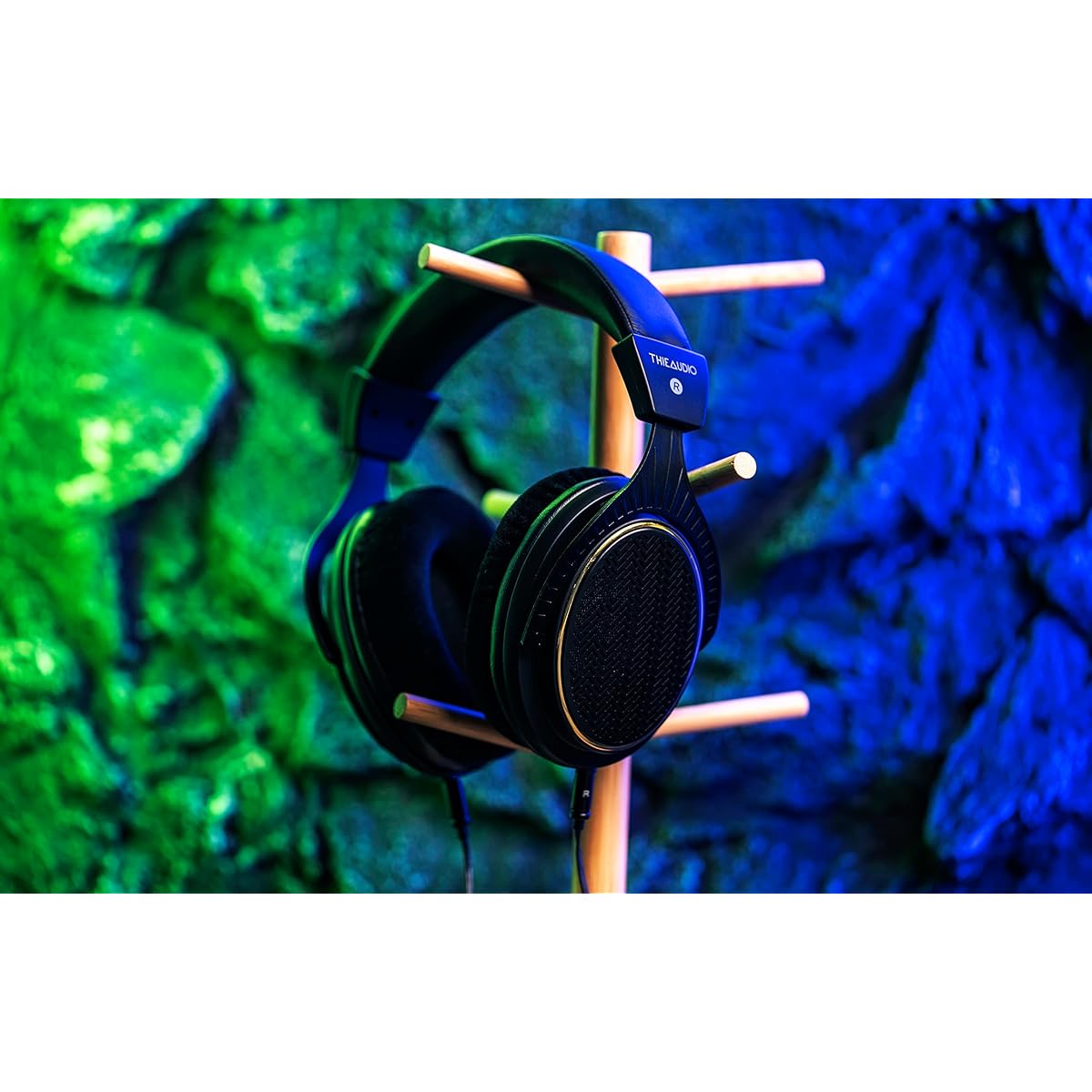 Linsoul Thieaudio Ghost Custom 40mm Dynamic Driver Over Ear Headphones Open Back Reference Tuning with Detachable Cable for Audiophile Studio Musicians Black