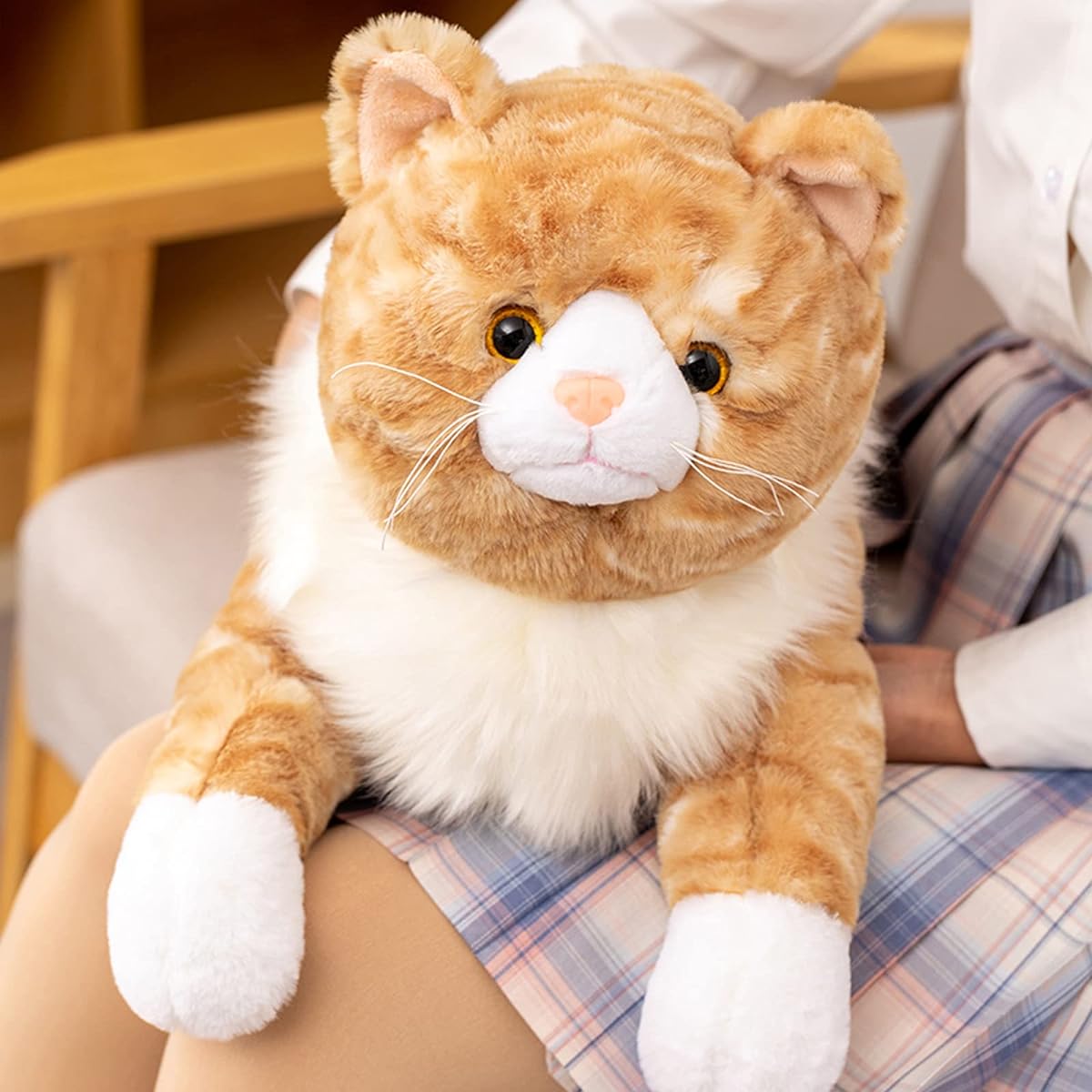Cat Weighted Plush Toy 4lb Weighted Cat Stuffed Animal Realistic Cat Weighted Plush Animal Pillow Cute Kitten Stuffed Animal for Boys Girls 21"