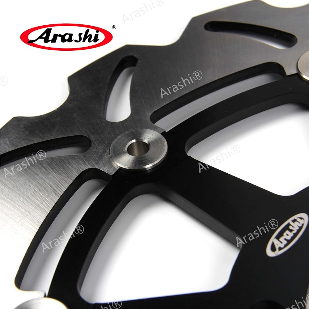 Arashi Front and Rear Brake Disc Rotor Compatible with Suzuki GSXR600 1997-2003 / GSXR750 1996-2003 / GSXR1000 2001-2002 / TL1000S 97-01 TL1000R 98-03 Motorcycle Replacement Accessories Black GSX-R600 GSX-R750 GSX-R1000 GSX R 600 750 1000