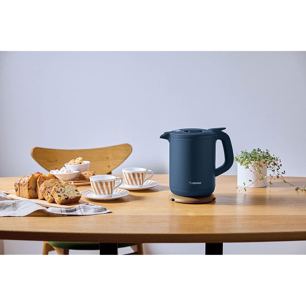 Zojirushi Electric Kettle 0.8L Keeps warm at 90℃ for 1 hour after boiling Navy CK-AJ08-AD