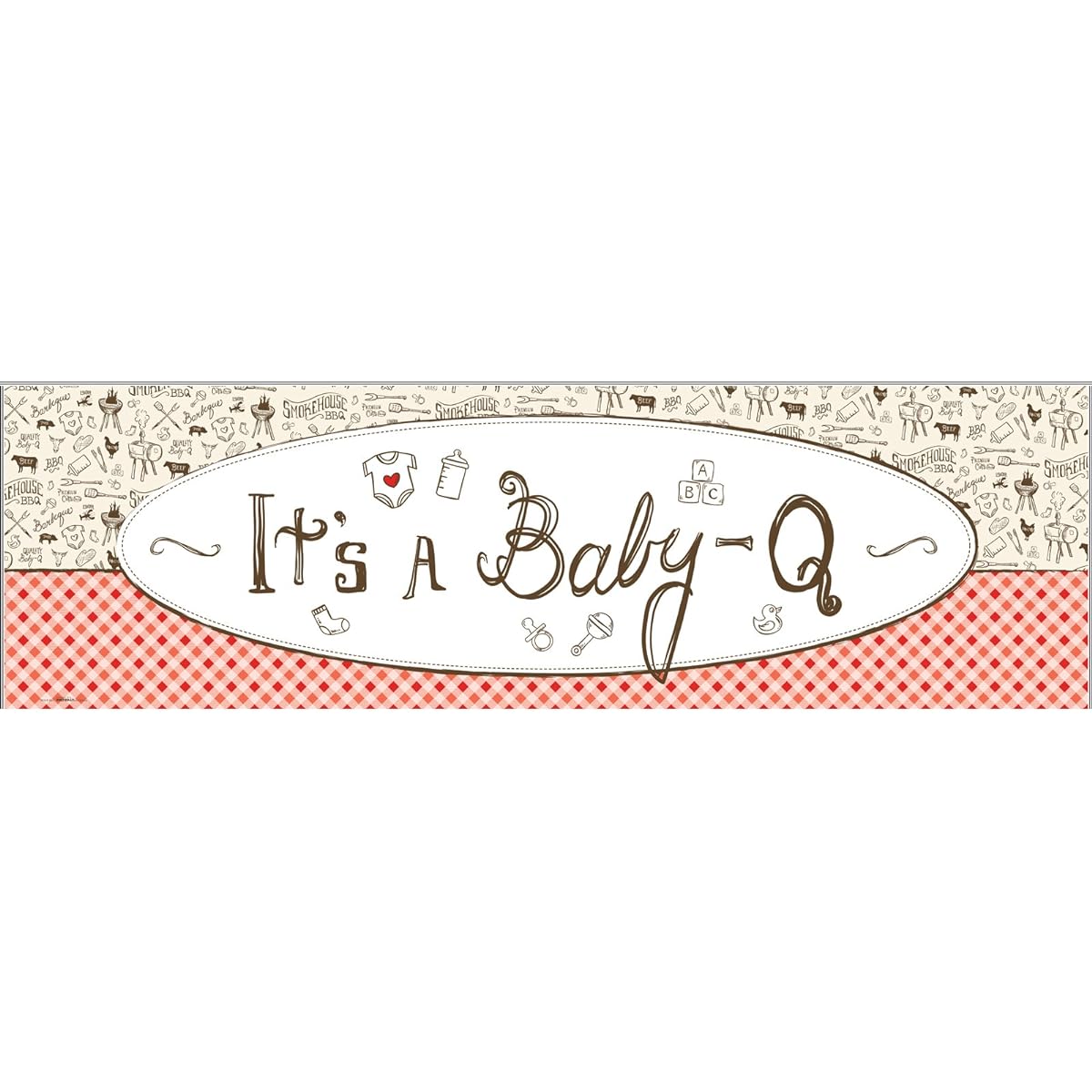 Baby Q Baby Shower Party Supplies - Vinyl Banner (46cm x 150cm )