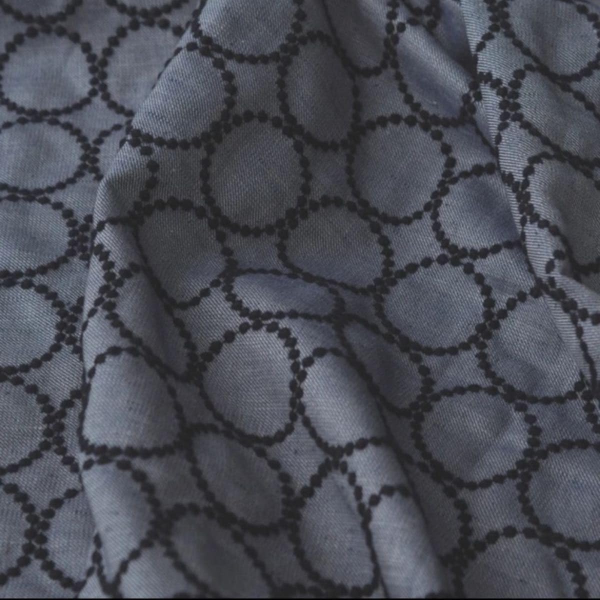 Mina Perhonen tambourine navy x black half the width of the fabric x 50cm