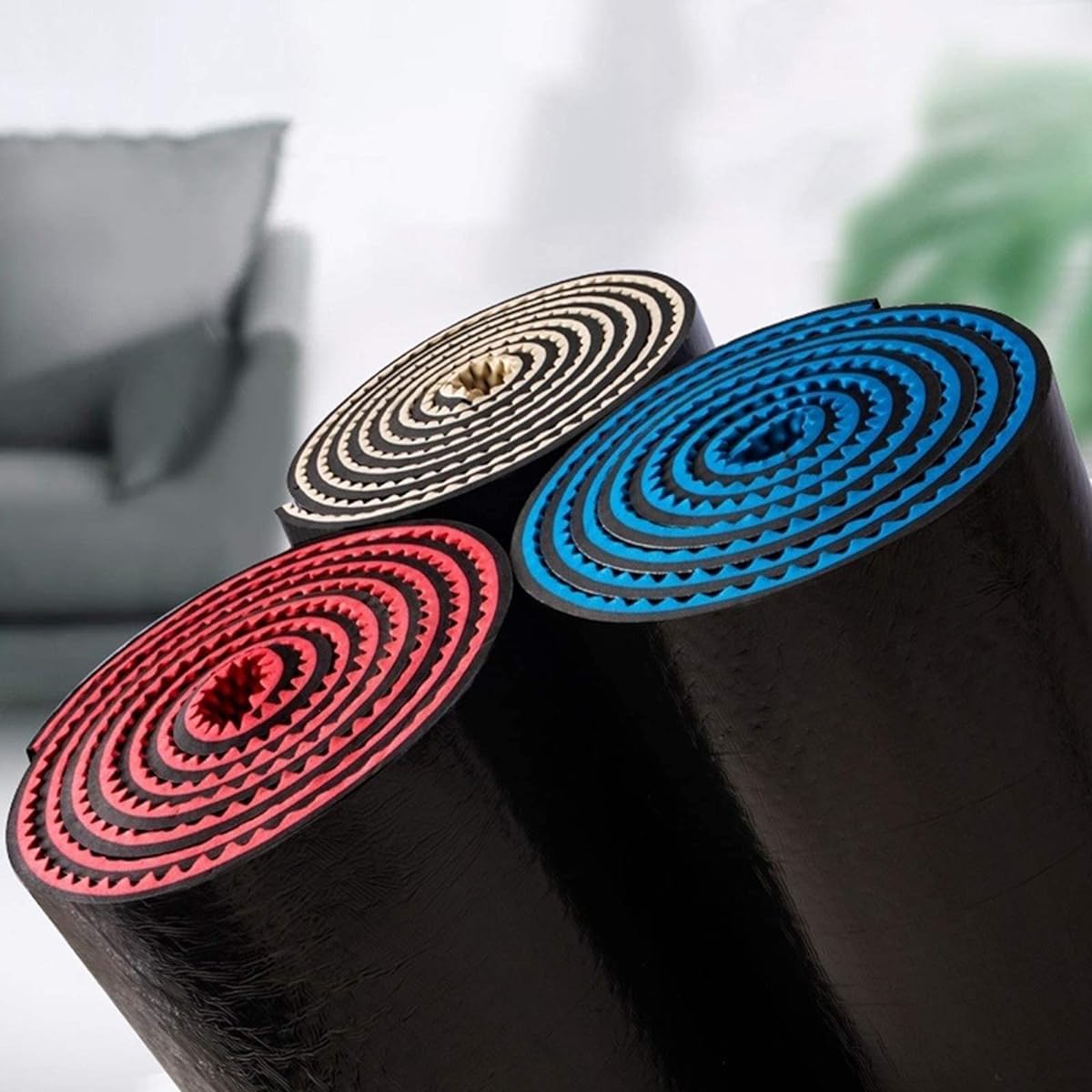 3cm thick soundproof cotton, easy to install on walls, sound absorbing cotton, hotel, apartment, acoustics, room treatment (blue) (beige)
