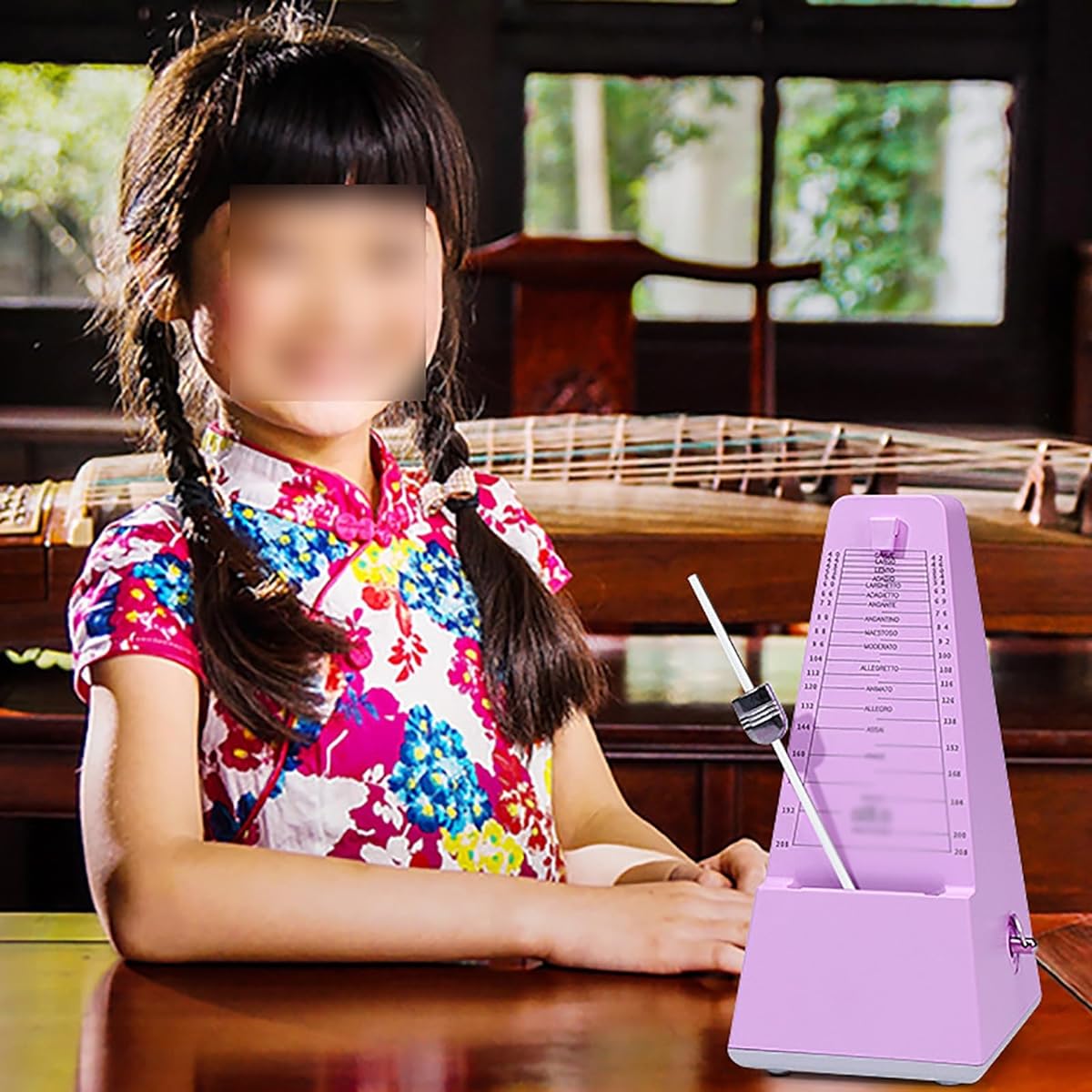 Metronome for playing musical instruments Piano Mechanical Guitar Kosho Violin Instrument Universal Easy to operate (Color: Purple, Size: 9x11.5x20.5cm)