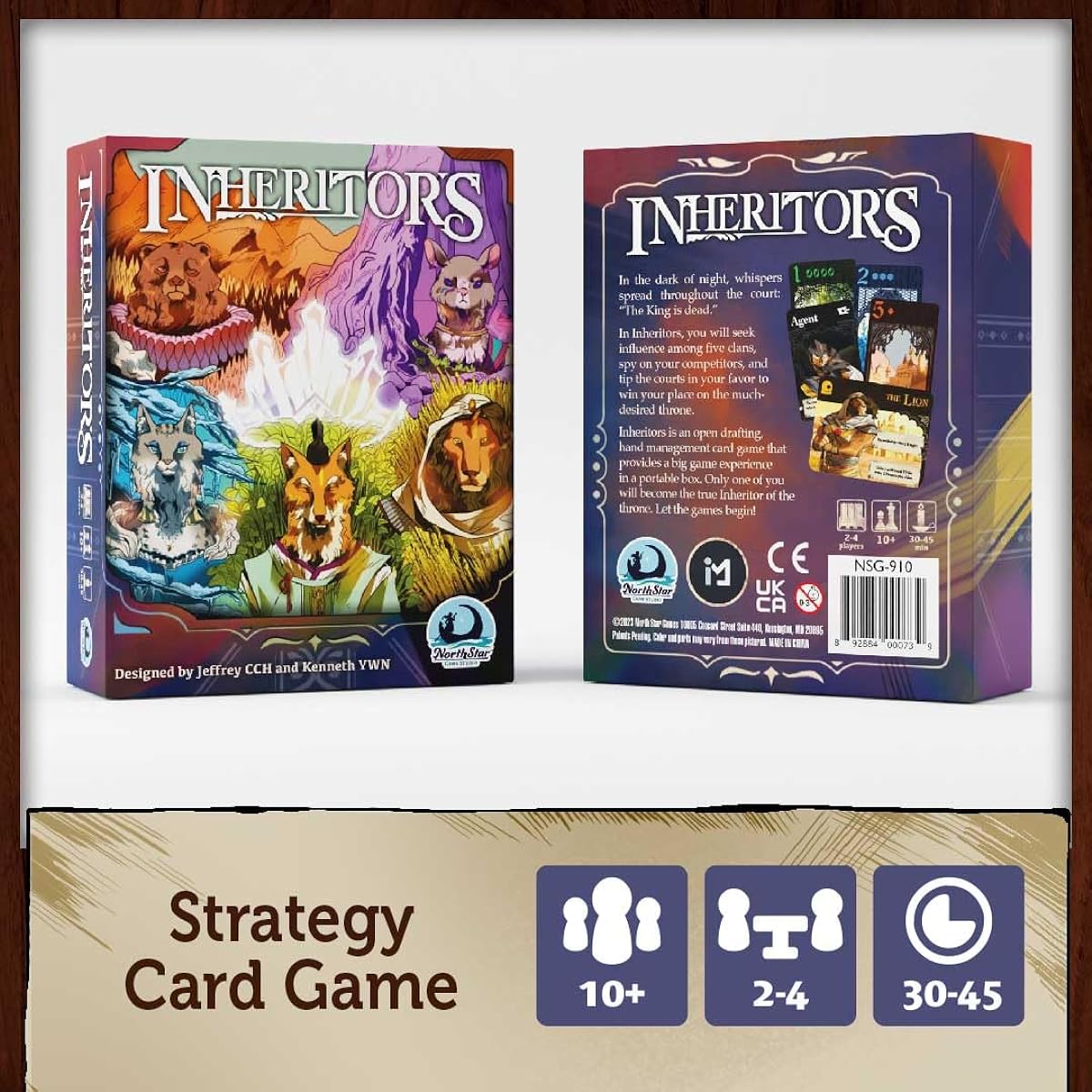 North Star Games Inheritors Board Game - Small Box Strategy - Card Game - 2-4 Players - 30-45 Minutes - Ages 10+