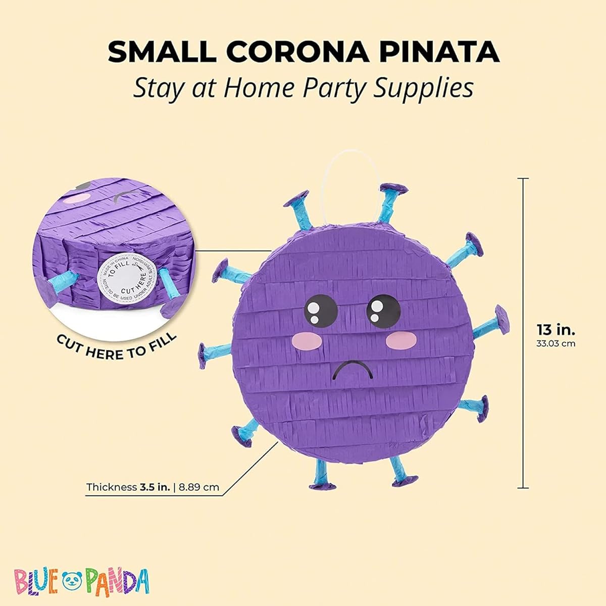 Round Purple Small Pinata for Home Party