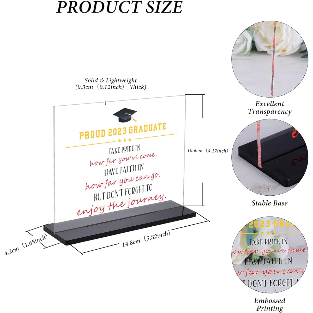 Graduation Decorations 2023 Graduation Gifts for Her Him Senior High School College University Student Graduation Desk Decor Signs from Daughter Son Dad Mom
