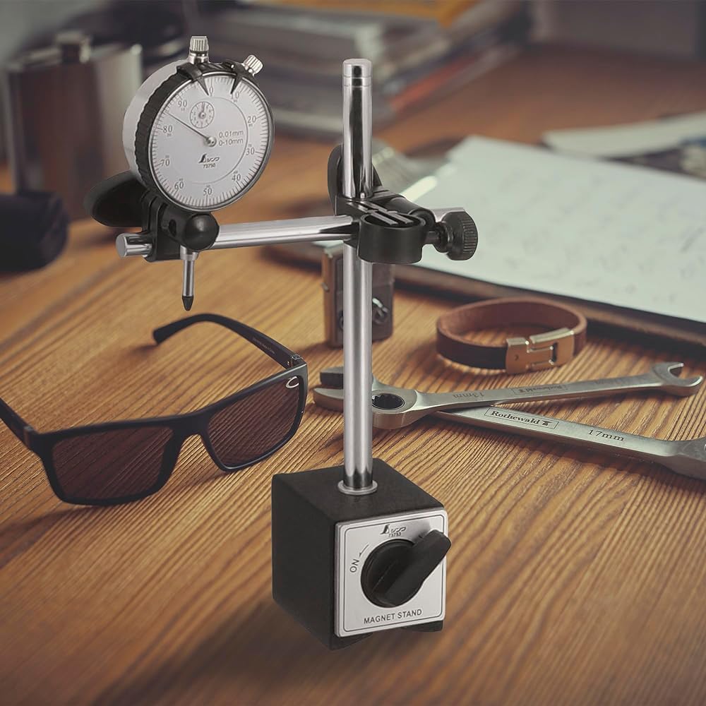 Shinwa Sokutei Dial Gauge Standard Type Magnetic Stand A-2 Set 50252