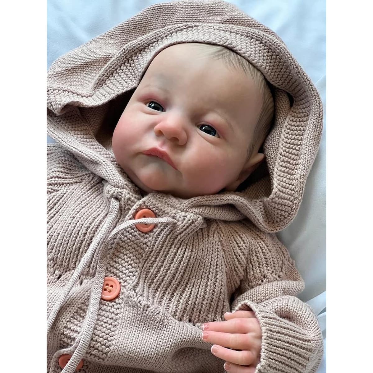 Pinky Lifelike Reborn Baby Doll 19 Inch Realistic Soft Vinyl Newborn Baby Doll Toy for Ages 3+