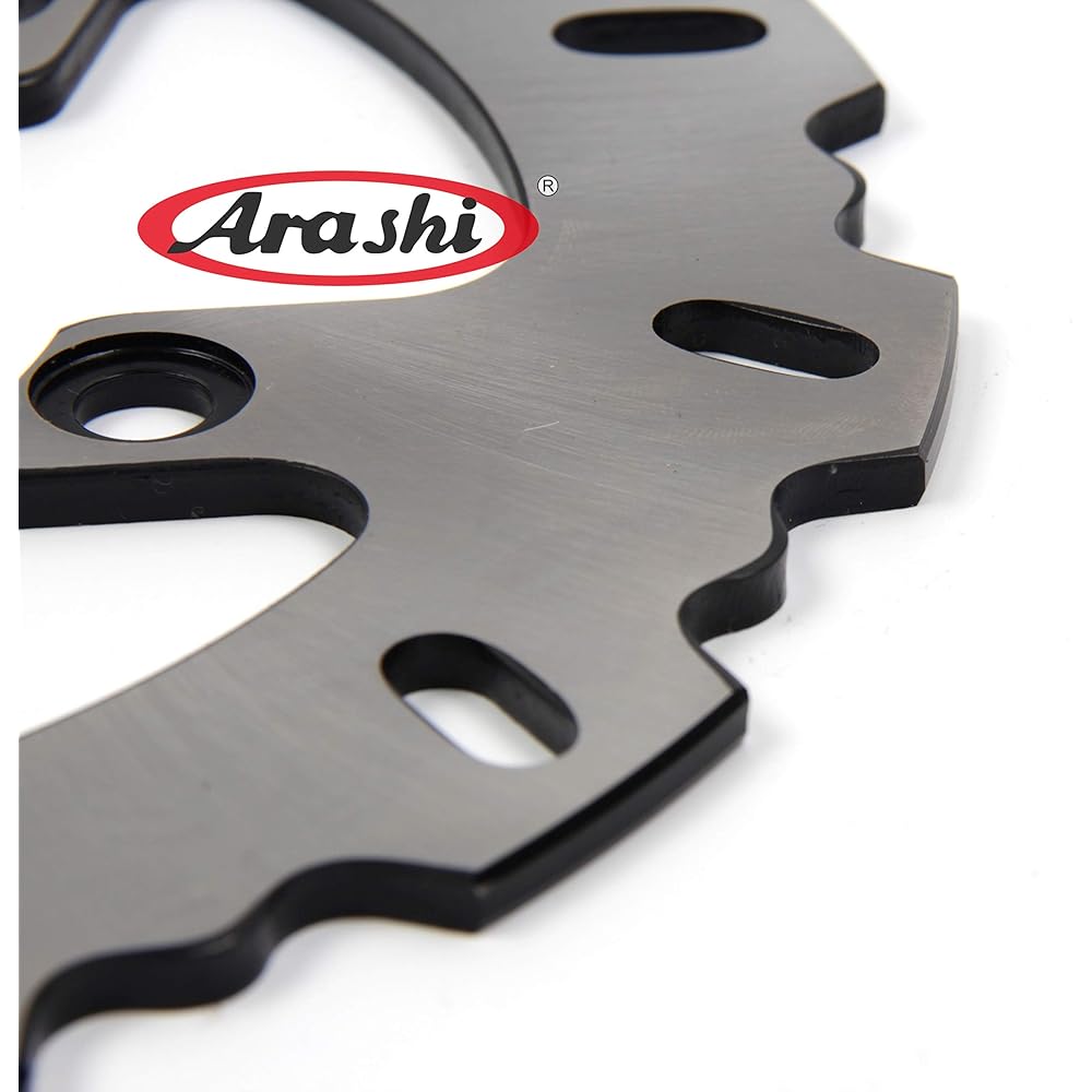Arashi Rear Brake Disc Rotor Compatible with Yamaha FZ600 FZ6 FAZER 2004-2008 / FZ6 S2 2007-2008 / FZ600 FAZER S2 2007-2009 Motorcycle Replacement Accessories Silver