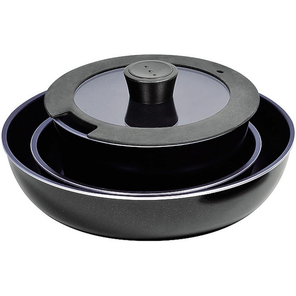 Pearl Metal Luxpan Blue Diamond Coat IH Compatible Cookware 5 Piece Set HB-2444