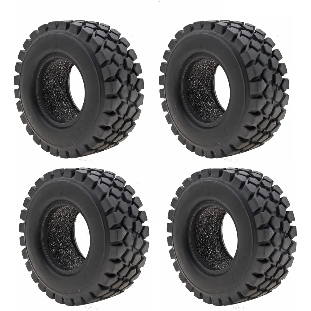 GTHELE 1.0 Crawler Tires for SCX24 Gladiator Bronco C10 JLU Deadbolt B17 Axial 1/24 1/18 Truck Car 4pcs