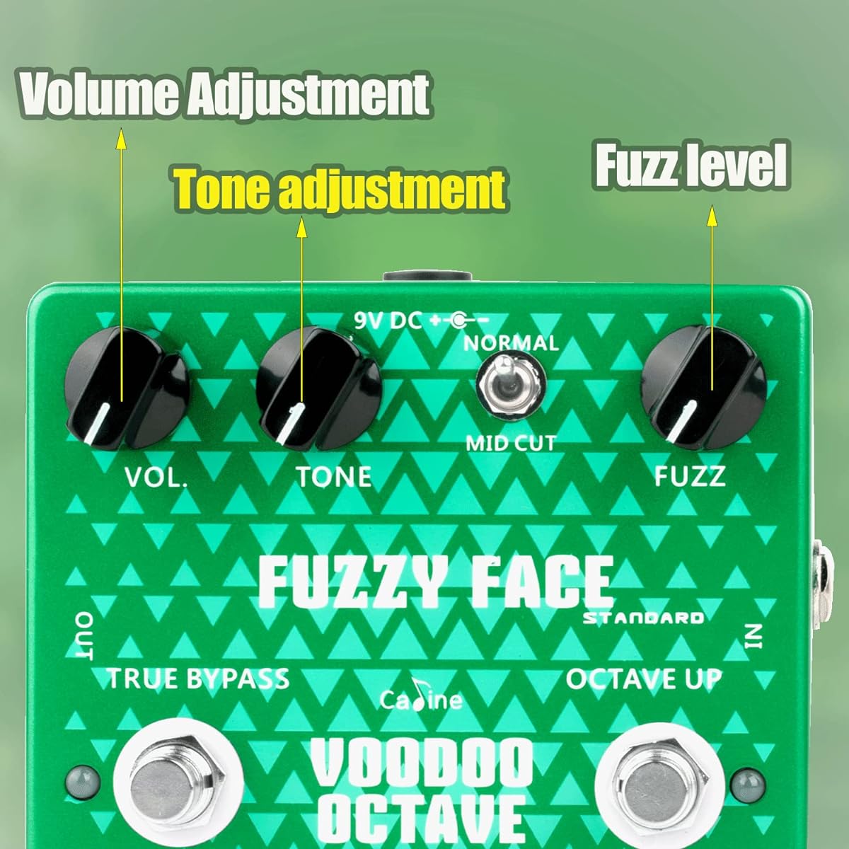 Caline CP-53 Voodoo Octave Fuzz Pedal Germanium Fuzz 60's Rock Effect for Electric Guitar - True Bypass
