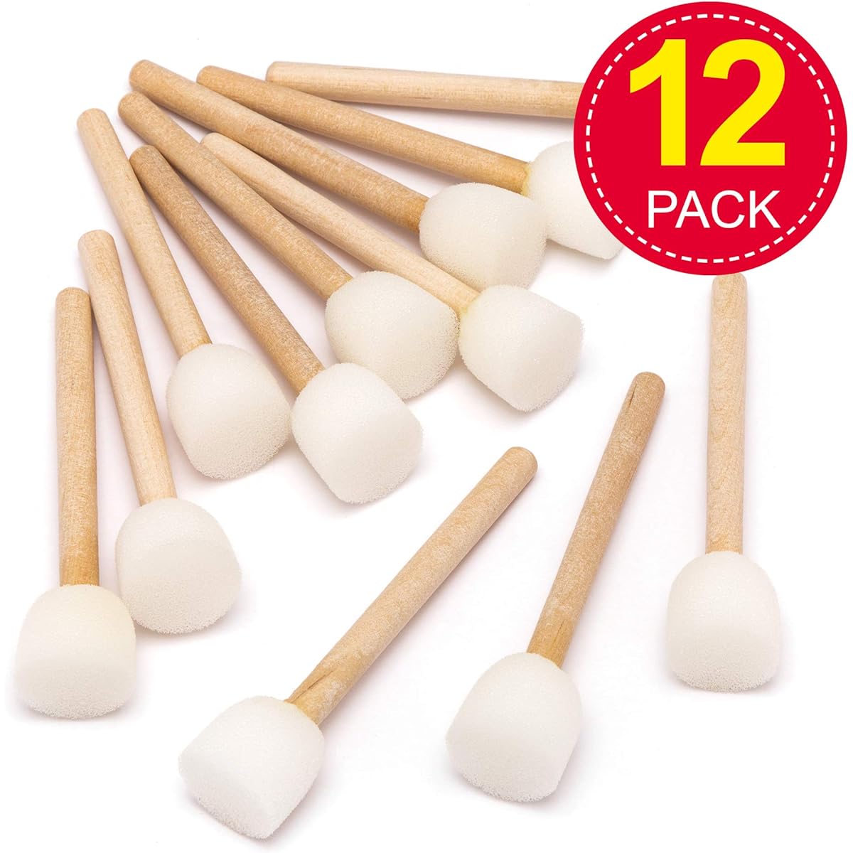 Baker Ross Mini Sponge Dabbers (12 Pack) for Painting/Stamping/Dab
