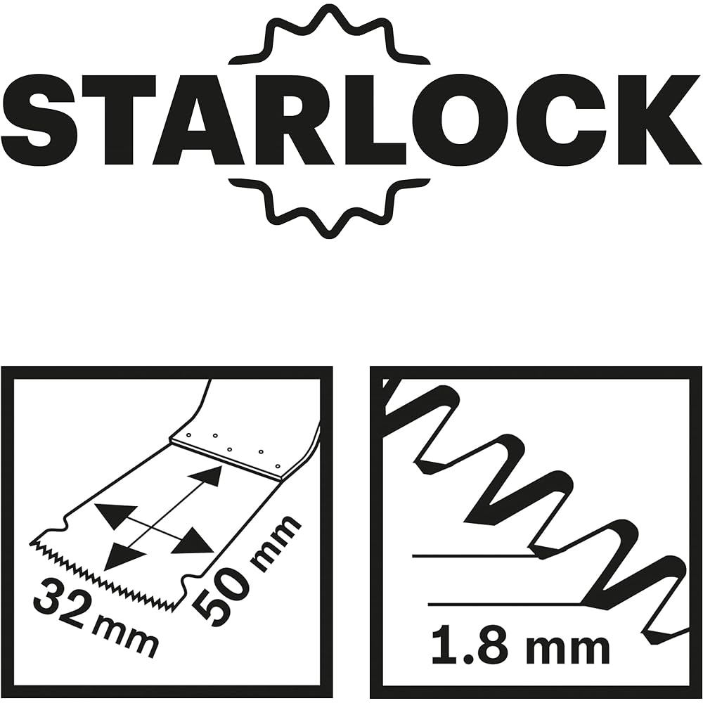 BOSCH cut-and-sew multi-tool blade 32mm (Starlock, 10-piece set) AIZ32BSPC/10