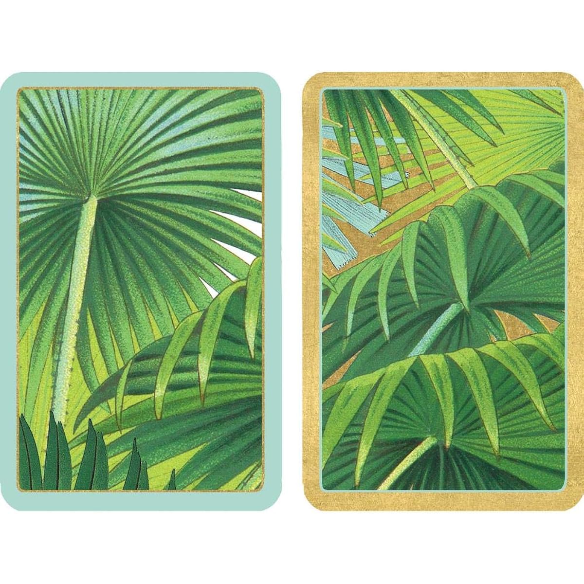 Caspari Palm Leaf Playing Cards - 2 Decks Included