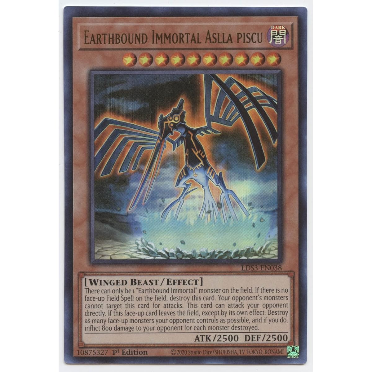Earthbound Immortal Asura Pisk - LDS3-EN038 - Ultra Rare - 1st Edition