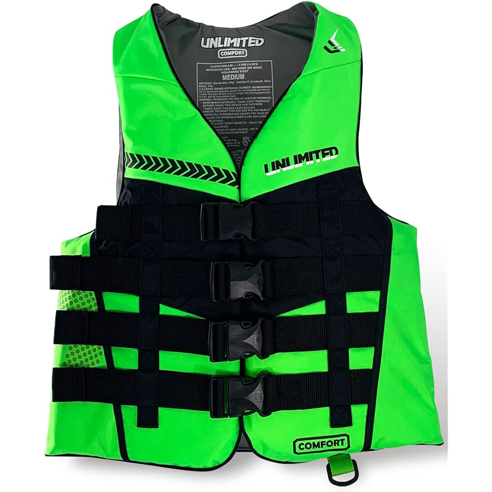 UNLIMITED Life Jacket Watercraft Jet Ski Life Vest Nylon Vest Small Special JCI Preliminary Examination USCG UV2202