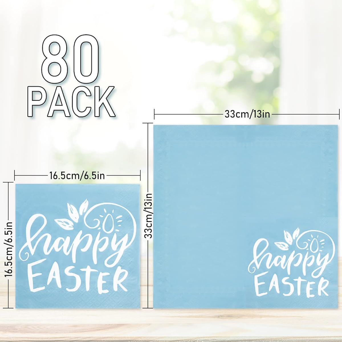 Whaline Easter Napkins 75 Pack 6.5 x 6.5 Inch Pink Green Blue Luncheon Napkins Happy Easter Hello Spring Disposable Paper Napkins Dinner Napkins Spring Easter Party Supplies Table Decorations