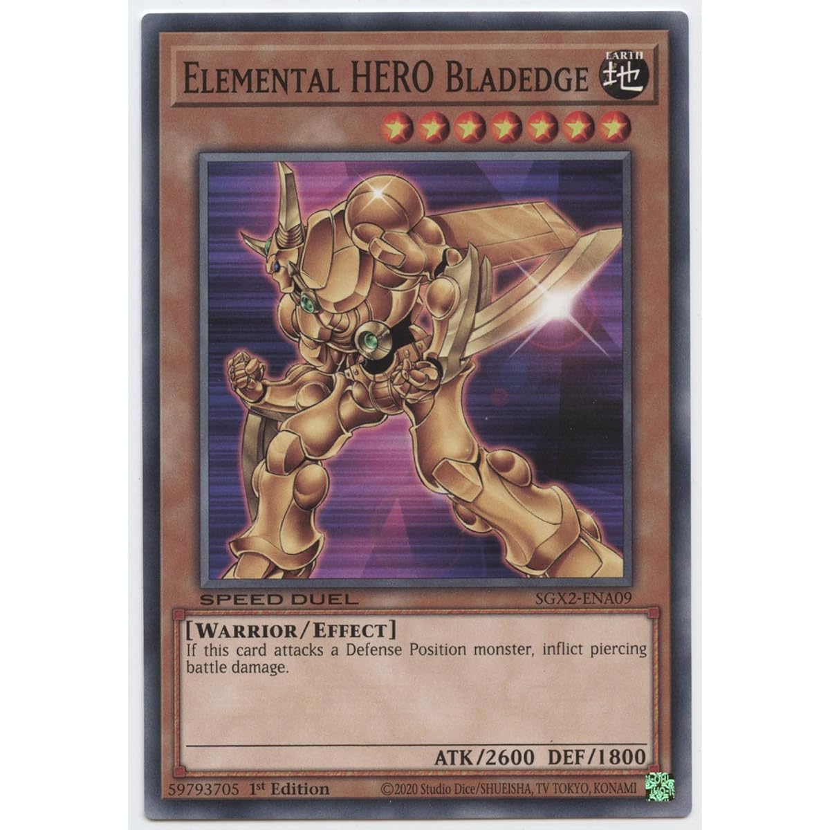 Elemental Hero Blade - SGX2-ENA09 - Common - 1st Edition.