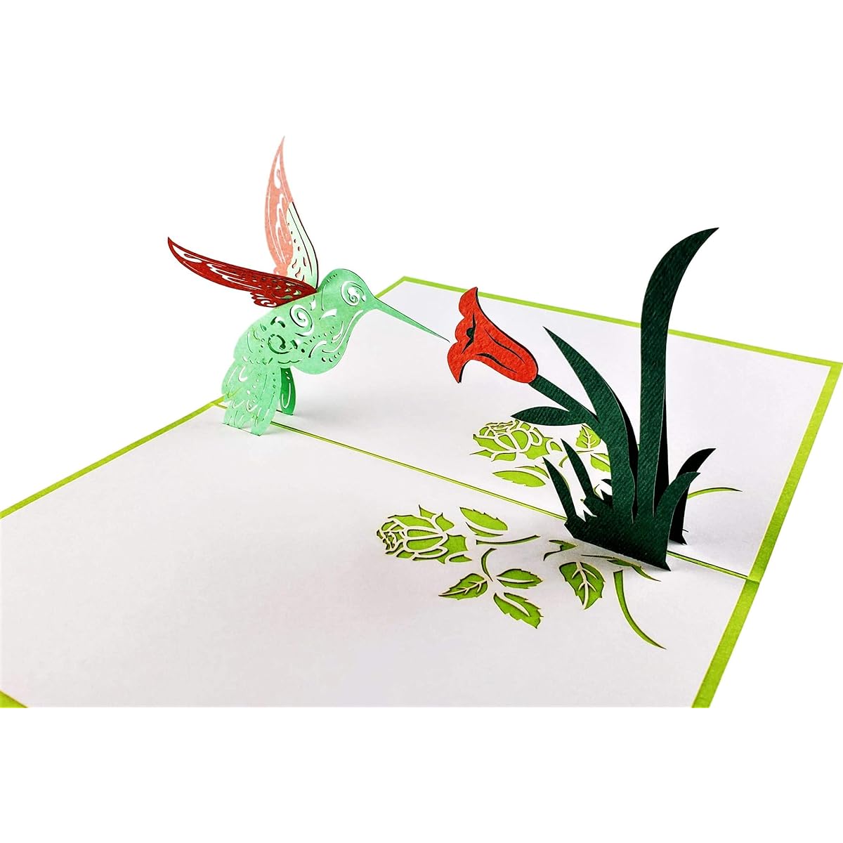 iGifts And Cards Season's Greetings Hummingbird 3D Pop Up Greeting Card - Merry Christmas, Happy Holidays, Feliz Navidad, Joy, Hope, Unique, Special