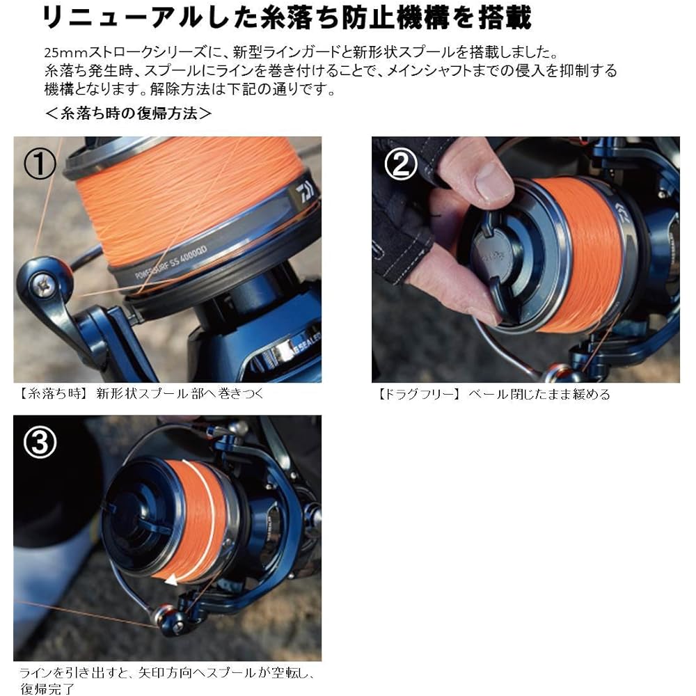 DAIWA Spinning Reel (Throwing/Long Throwing) 18 Power Surf SS QD (2018 Model)