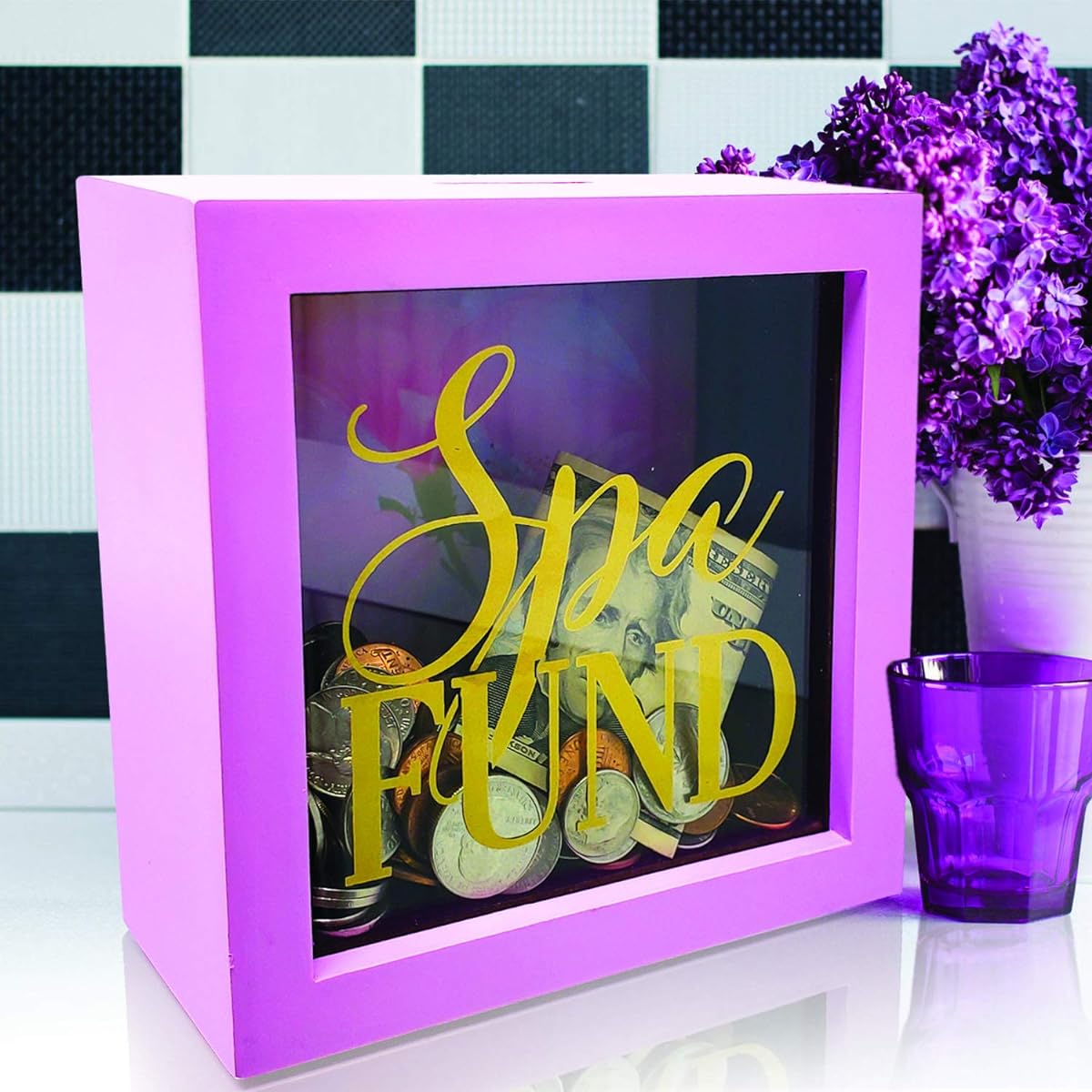 Spoontiques Friends Shadowbox Money Box, Blue