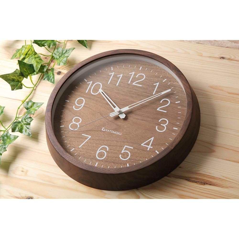 KATOMOKU muku clock 2 walnut radio clock sweep (continuous second hand) km-46RC Φ306mm (walnut)